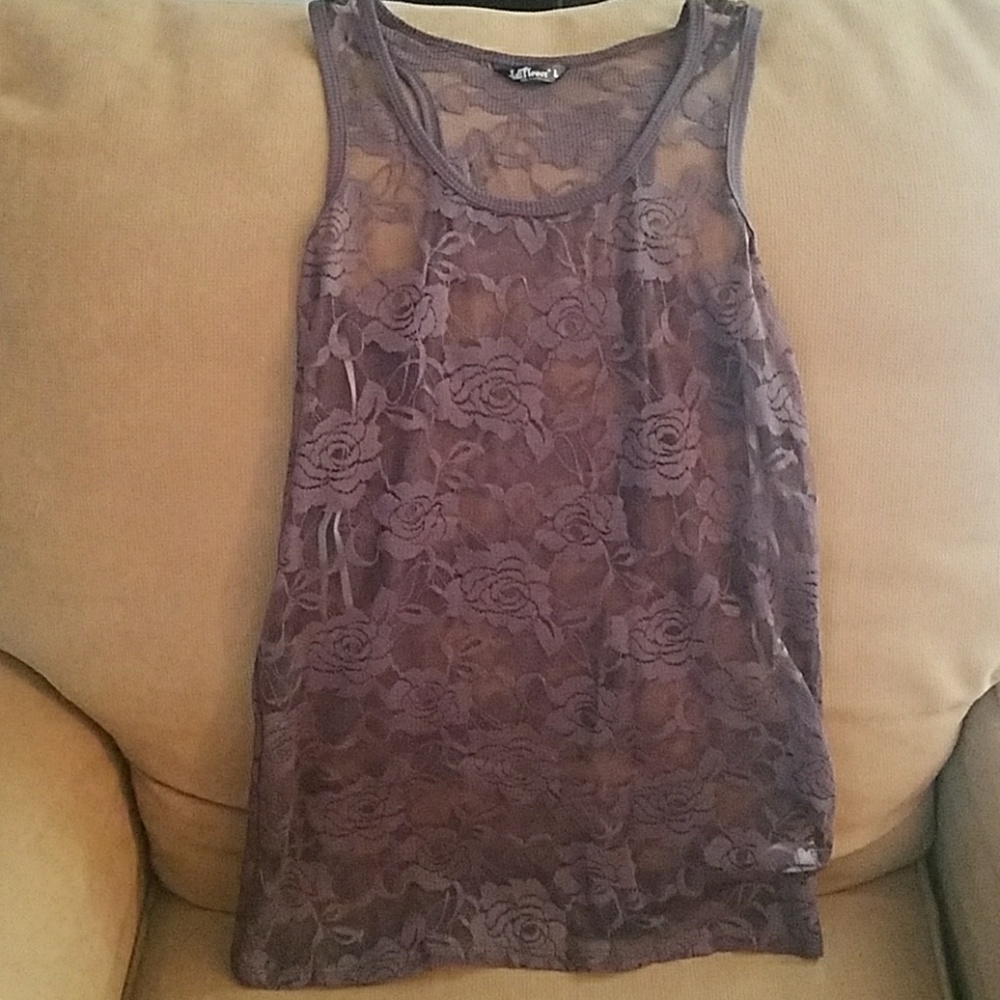Brown Lace Tank top